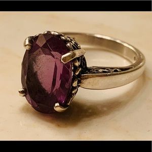 Sterling silver amethyst ring